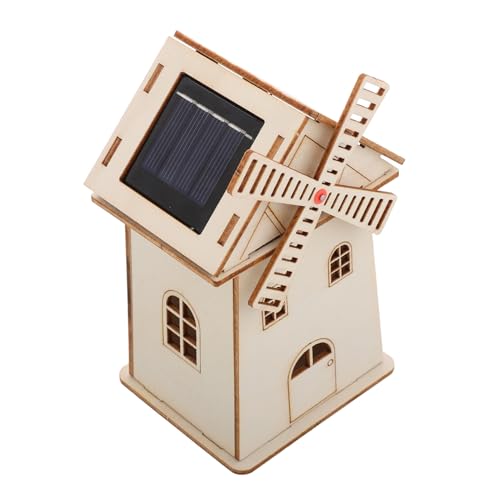FRCOLOR Solarbetriebene Windmühle Modell Unvollendetes Holzspielzeug für DIY Experiment Vintage Design Kreativität Fördern für Schreibtisch und Büro FRCOLOR Solarbetriebene Windmühle Modell Unvollendetes Holzspielzeug für DIY Experiment Vintage Design Kreativität Fördern für Schreibtisch und Büro von FRCOLOR