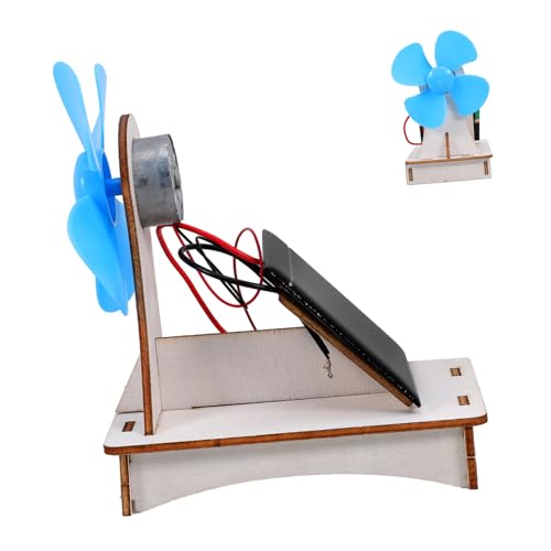 FRCOLOR Solarbetriebenes DIY Bausatz für Schüler Holz Solarventilator Einfach Zusammenzubauendes Wissenschaftsexperiment Pädagogisches Lernspielzeug für Schulprojekte von FRCOLOR