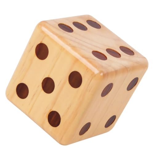 FRCOLOR Solider Holzwürfel Spielwürfel aus Naturholz Leichtes Detailreiches Würfelspiel für Party Tischspiele und Pädagogische Nutzung Geeignet für Erwachsene Lackierung Zufällige von FRCOLOR