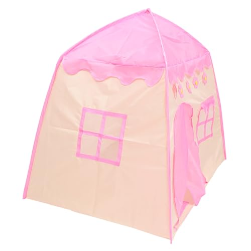FRCOLOR Spielzelt Faltbar Prinzessin Schloss Spielhaus aus Atmungsaktivem Material Verschleißfest mit Floralem Design Geräumig für Drinnen Installieren für Mädchen und Jungen von FRCOLOR