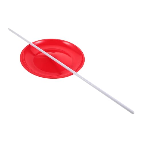 FRCOLOR Spinning Plate mit Sticks aus Glattem Kunststoff Zirkus Jonglier Jonglier Zirkusvorführungen Langlebig Einfach zu Drehen für Performance und Publikum Begeisterung von FRCOLOR