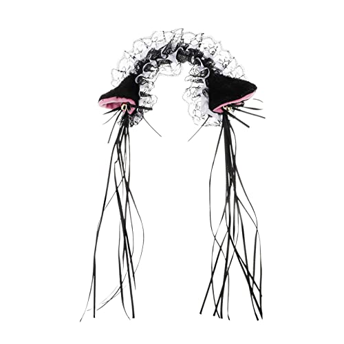 FRCOLOR Spitze Katze Ohren Stirnband mit Glocke Quaste Süße Reizende Anime Lolita Cosplay Haarband Phantasie Kleid Cosplay Partei Headwear FRCOLOR Spitze Katze Ohren Stirnband mit Glocke Quaste Süße Reizende Anime Lolita Cosplay Haarband Phantasie Kleid Cosplay Partei Headwear von FRCOLOR