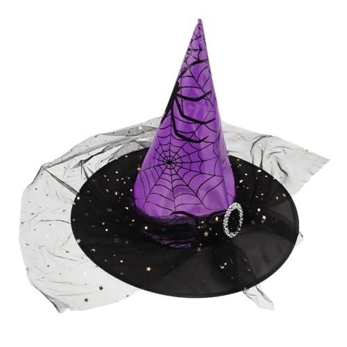 FRCOLOR Spitzen Hexenhut für Halloween Party Cosplay Damen Wiederverwendbar Kreatives Kostümzubehör für Maskerade und Themenfeste FRCOLOR Spitzen Hexenhut für Halloween Party Cosplay Damen Wiederverwendbar Kreatives Kostümzubehör für Maskerade und Themenfeste von FRCOLOR
