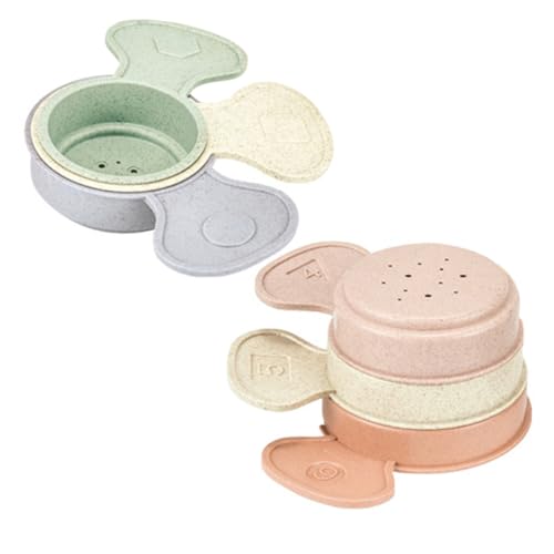 FRCOLOR Stapelbecher für Junge Mädchen Kreatives Buntes Stapelspielzeug für Hand Auge Koordination und Logisches Pädagogisches Badespielzeug für Kleinkinder Fördert Frühe Entwicklung und von FRCOLOR