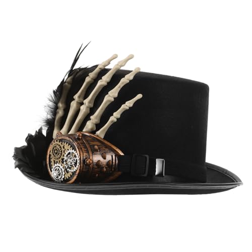 FRCOLOR Steampunk Hut für Halloween Einäugiger mit Gothic Elementen für Kostümpartys und Veranstaltungen Komfortabel und Langlebig Perfektes Accessoire für Damen und Herren von FRCOLOR