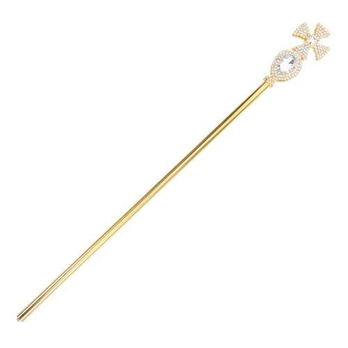 FRCOLOR Strass Zauberstab Halloween Cosplay Zubehör Lord Halloween Mittelalter LED Kostüm Halloween Spazierstock Halloween Dekostock Kreuz Strass Golden von FRCOLOR