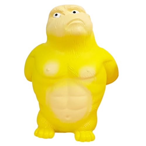 FRCOLOR Stress Relief Gorilla aus Langlebigem PU Material Kleines Waschbares Squeeze Toy für Erwachsene und Lustiges Decompressionsspielzeug zur Stressminderung und Konzentration von FRCOLOR