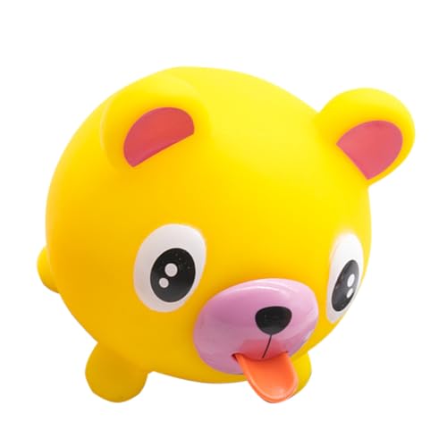 FRCOLOR Stressabbau Gelber Bär mit Zungeersatz Squeeze Toy für Druckabbau Flexible Langlebige Anti Stress Puppe Sensorisches Quetschspielzeug Partygeschenk und Therapeutisches von FRCOLOR