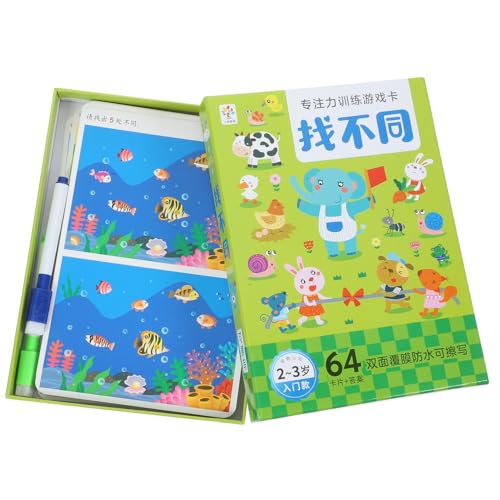 FRCOLOR Suchkarten für Kleinkinder Jahre Montessori Kontrastspielzeug mit Bunten Pädagogischen Karten zum Erkennen von Unterschieden von Konzentration und Zählen Interaktives Lernspielzeug von FRCOLOR