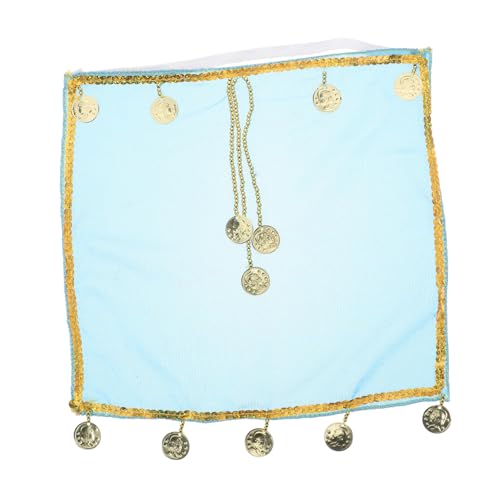 FRCOLOR Tanz-performance-schleier Kostüm Für Bauchtanz Party Tanzzubehör Retro Gesichtsschleier Für Damen Mädchen Karnevalskostüme Für Frauen Tanzmaske Fallen Exotisch Sky-blue Chiffon von FRCOLOR