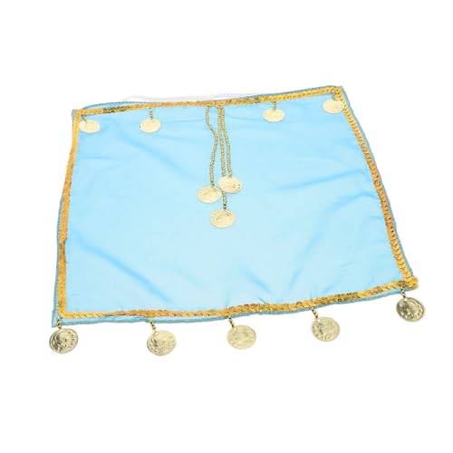 FRCOLOR Tanz-performance-schleier Stamm Tanzzubehör Party Fallen Kopfschleier Für Damen Mädchen Schleier Für Bauchtänzerin Gesichtsschleier Zum Tanzen Silber Exotisch Maske Metall Sky-blue von FRCOLOR
