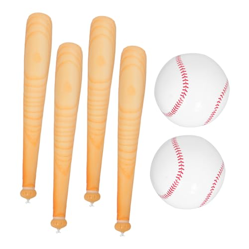 FRCOLOR Teiliges Aufblasbares Baseball-Set für Inklusive Baseballschläger und Bälle Kreative Leichte Spielzeuge für Sportliche Mottopartys und Einfache Outdoor-Dekoration von FRCOLOR