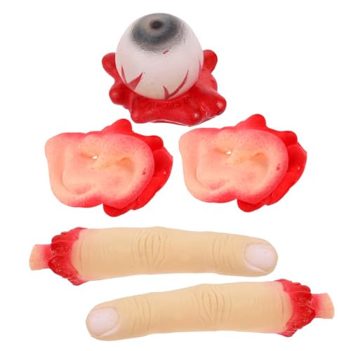 FRCOLOR Teiliges Halloween Deko Gefälschte Menschliche Körperteile mit Ohr Augapfel Finger Realistische Halloween Party Deko für Gruselige Horror und Scherzartikel von FRCOLOR