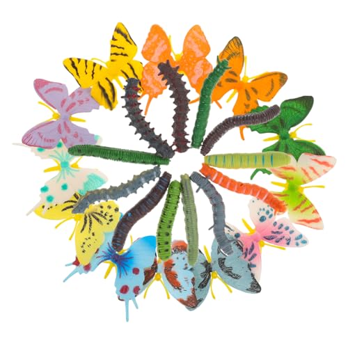 FRCOLOR Teiliges Insektenmodell Realistische Kunststoff-insektenfiguren mit Schmetterlingen und Raupen Langlebige Detailgetreue Lernspielzeuge für Frühe Bildung und Mottopartys von FRCOLOR