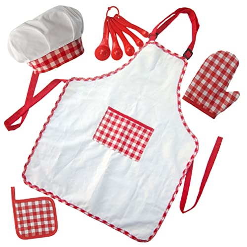 FRCOLOR Teiliges Kochset mit Bunter Kinderschürze aus Sicherem Material Waschbar Strapazierfähig für Kreative Küchenaktivitäten und Familienbackzeit Geeignet für Jungen und Mädchen FRCOLOR Teiliges Kochset mit Bunter Kinderschürze aus Sicherem Material Waschbar Strapazierfähig für Kreative Küchenaktivitäten und Familienbackzeit Geeignet für Jungen und Mädchen von FRCOLOR