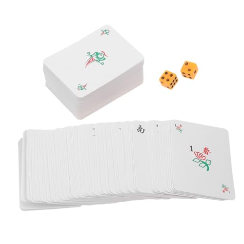 FRCOLOR Teiliges Mini Mahjong Karten mit Würfeln Tragbar und Leicht Chinesisches Kartenspiel für Reisen und Party Stabiles Material Gesellschaftsspiel für Familie und Freunde FRCOLOR Teiliges Mini Mahjong Karten mit Würfeln Tragbar und Leicht Chinesisches Kartenspiel für Reisen und Party Stabiles Material Gesellschaftsspiel für Familie und Freunde von FRCOLOR