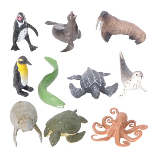 FRCOLOR Teiliges Mini Meerestiere Spielset Realistische Solide Meeres Tiermodelle für Edukatives Langlebiges Figuren mit Seelöwe als und Badespielzeug von FRCOLOR