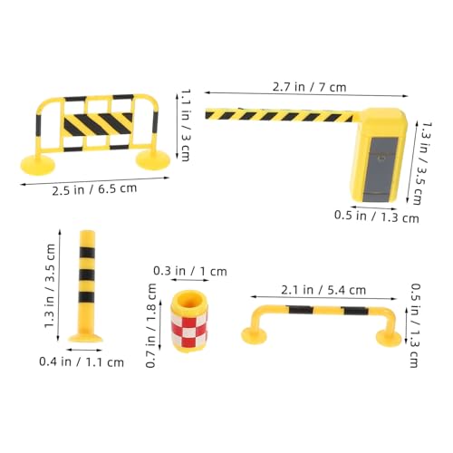 FRCOLOR Teiliges Miniatur Verkehrsschild Straßenabsperrungen und Leitkegeln Pädagogisches Verkehrssicherheitsspielzeug für Lernen Freien von FRCOLOR