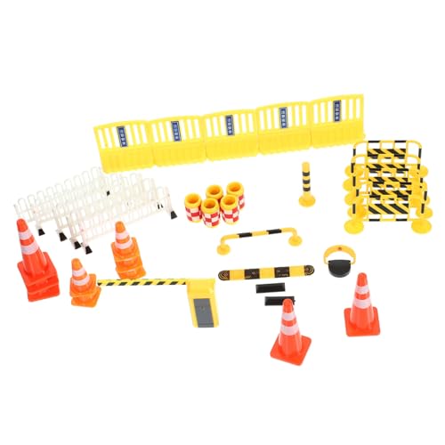 FRCOLOR Teiliges Miniatur verkehrszeichenspielzeug Realistische Straßensperren und Verkehrsschilder Pädagogisches Lernspielzeug für Verkehrssicherheit Kombinierbar mit von FRCOLOR