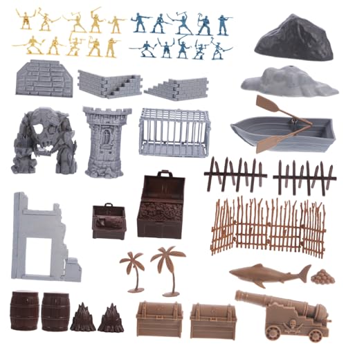 FRCOLOR Teiliges Piratenfiguren für Kleine Piraten Soldaten Actionfiguren Sandtisch Spielzeugmodell Realistische Militärspielzeug Dekoration als und Sammlerstück von FRCOLOR