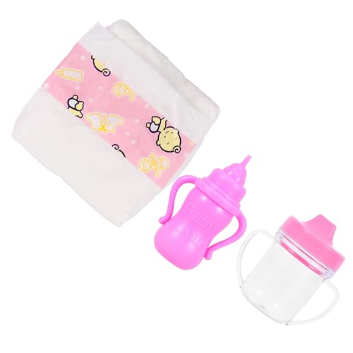 FRCOLOR Teiliges Puppenzubehör Miniatur Milchflasche und Windel für Rollenspiel Realistische Puppenhaus Accessoires Geeignet für Puppen von FRCOLOR