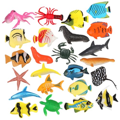 FRCOLOR Teiliges Realistische Tropische Meeresbewohner Figuren Aquarium Dekorationen Farbecht Vielfältig Gestaltet Inklusive Krabbe und Hummer Langlebig für Lebendige Unterwasserwelt von FRCOLOR