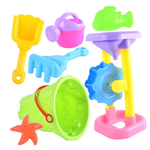 FRCOLOR Teiliges Sandspielzeug für Buntes Strandspielzeug mit Schaufel und Eimer Tragbares Sandkastenspielzeug für Kreatives Fantasie und Motorik von FRCOLOR