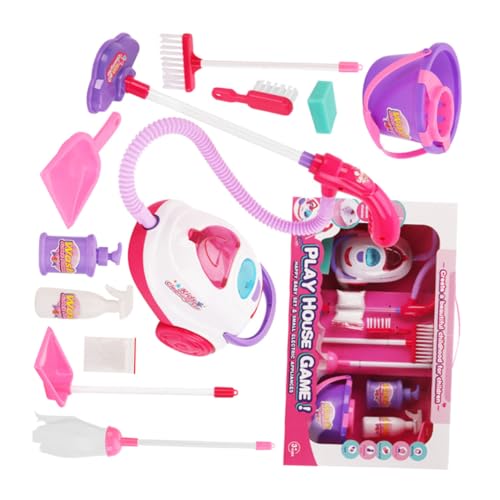 FRCOLOR Teiliges Staubsauger Realistisch Geformtes Reinigungsset mit Besen Mop Kehrschaufel Frei Fördert Praktische Fähigkeiten und Spielerisches Lernen für Jungen und Zufällige Farbe von FRCOLOR