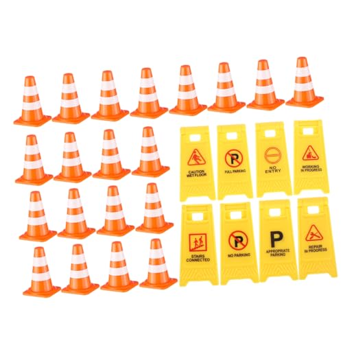 FRCOLOR Teiliges Verkehrsschild Spielset mit Bunten Abnehmbaren Warnkegeln und Förmigen Schildern Interaktives Lernspiel zur Verkehrssicherheit Kreatives Zubehör für Vorschule und Zuhause von FRCOLOR