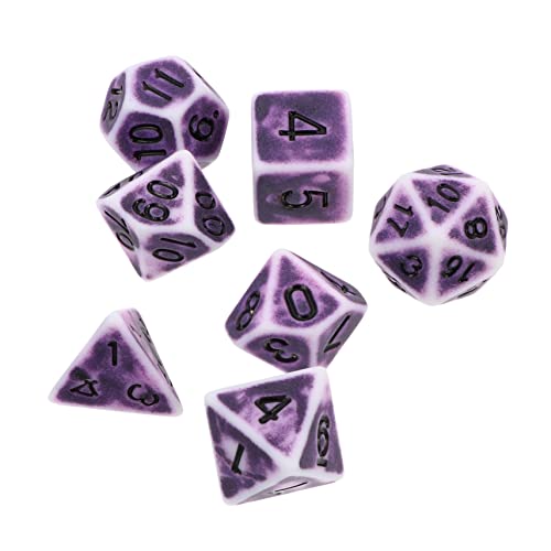 FRCOLOR Teiliges Vintage Polyedrisches Würfel Retro Mehrseitige Zahlenwürfel in Leicht und Tragbar für Brettspiele RPG und Partyspiel Zubehör FRCOLOR Teiliges Vintage Polyedrisches Würfel Retro Mehrseitige Zahlenwürfel in Leicht und Tragbar für Brettspiele RPG und Partyspiel Zubehör von FRCOLOR