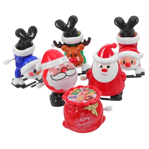 FRCOLOR Teiliges Weihnachts Aufziehspielzeug Wind Up Santa Schneemann Rentier Lustige Party Geschenke Kleine Laufende Spielzeuge Sicher und Einfach zu Bedienen von FRCOLOR