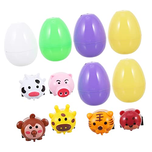 FRCOLOR Teiliges mit Niedlichen Tierwagen Stabile Ostereierboxen für DIY Geschenkboxen für Ostergeschenke und Partydekoration für Süßigkeiten und Kleine Überraschungen von FRCOLOR