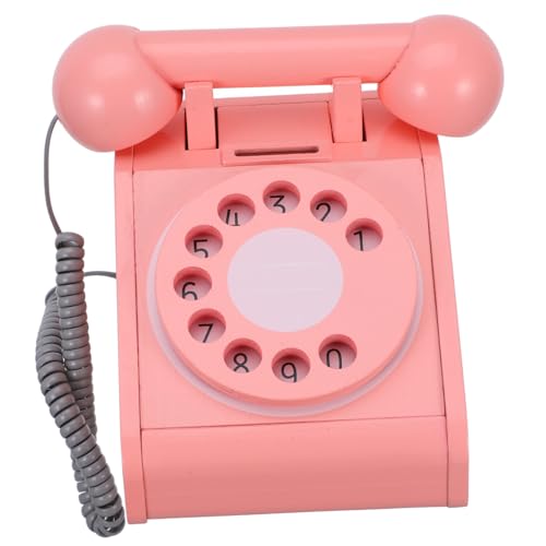FRCOLOR Telefon Retro Wählscheibe Kindertelefon mit Pilzförmigem Hörer Farbige Tasten Training für Soziale Fähigkeiten und Feinmotorik für Jungen und Mädchen von FRCOLOR