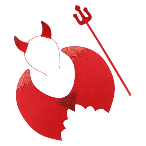 FRCOLOR Teufel Kostüm Rot Teiliges Halloween Cosplay Zubehör Leichtes und Kunststoffmaterial Bequem und Langlebig für Kostüm und Mottopartys Karneval und Bühnenauftritte FRCOLOR Teufel Kostüm Rot Teiliges Halloween Cosplay Zubehör Leichtes und Kunststoffmaterial Bequem und Langlebig für Kostüm und Mottopartys Karneval und Bühnenauftritte von FRCOLOR