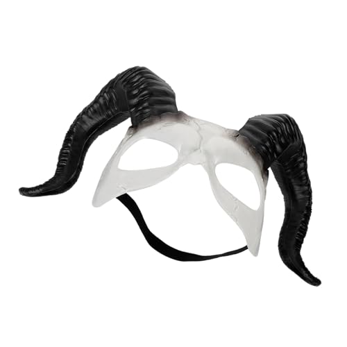 FRCOLOR Teuflische Halbmaske Für Halloween Dekorative Gesichtsmaske Für Kostümparty Fotorequisiten Karneval Für Cosplay Grusel Events Festlichkeiten von FRCOLOR