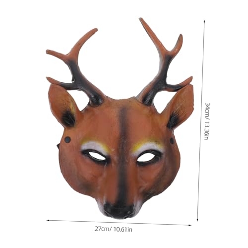 FRCOLOR Tiermaske Hirschdesign aus PU Schaum Halloween und Weihnachtskostüm für Erwachsene Cosplay Party Requisite Bequeme und Sichere Tierkopfmaske für Festlichkeiten FRCOLOR Tiermaske Hirschdesign aus PU Schaum Halloween und Weihnachtskostüm für Erwachsene Cosplay Party Requisite Bequeme und Sichere Tierkopfmaske für Festlichkeiten von FRCOLOR