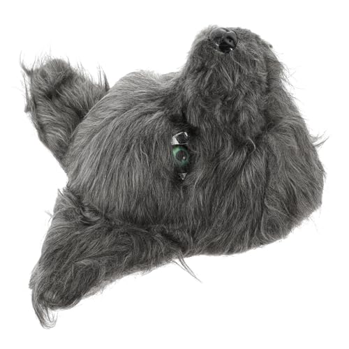 FRCOLOR Tiermaske mit Realistischen Mundbewegungen Cosplay Wolfsmaske für Halloween Feiern Lustige Kopfbedeckung für Familientreffen Bühnenauftritte Foto Requisiten von FRCOLOR