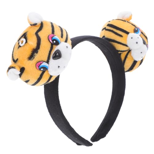 FRCOLOR Tiger Haarreif Plüsch Tierohren Cartoon Jungle Stirnband für Halloween Karneval Cosplay Party Erwachsene Zubehör FRCOLOR Tiger Haarreif Plüsch Tierohren Cartoon Jungle Stirnband für Halloween Karneval Cosplay Party Erwachsene Zubehör von FRCOLOR