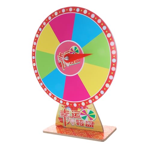 FRCOLOR Tisch Dreh mit Feldern Party Preisrad für Karneval Messe und Eventspiele Leicht Transportierbar Fein Verarbeitet für Gewinnspiele und Aktivitäten von FRCOLOR