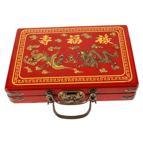 FRCOLOR Traditionelle Mahjong Aufbewahrungsbox aus Holz mit Tragegriff Stabile Tragbare Mahjong Geschenkbox Rechteckige Organizer Box Langlebig und Handschonend FRCOLOR Traditionelle Mahjong Aufbewahrungsbox aus Holz mit Tragegriff Stabile Tragbare Mahjong Geschenkbox Rechteckige Organizer Box Langlebig und Handschonend von FRCOLOR