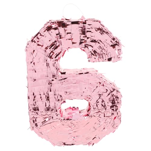 FRCOLOR Traditionelle Mexikanische Piñata Zahl Roségold Bunte Party Dekoration zum Befüllen mit Süßigkeiten Geeignet für Kindergeburtstag Fiesta und Themenfeiern von FRCOLOR