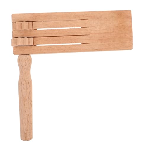 FRCOLOR Traditionelles Holz Matraca Geräuschmacher aus Natürlichem Holz für Partys Spiele und Weihnachtsfeiern Sicher für Fördert Hand Augen Koordination und Rhythmus von FRCOLOR