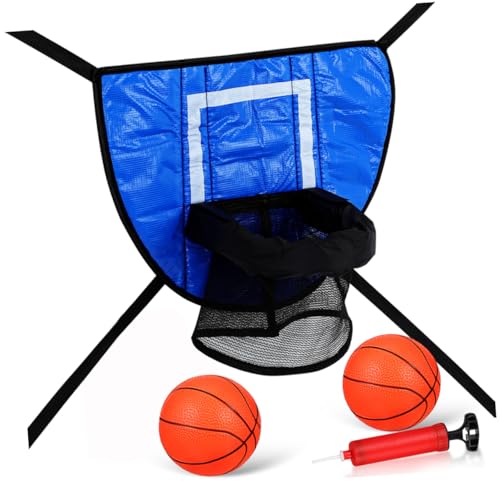 FRCOLOR Trampolin Basketball Hoop mit Pumpe und Bällen Trampolin Basketball für Interaktives und Familienaktivitäten für Freizeitgestaltung von FRCOLOR