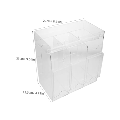 FRCOLOR Transparente Acryl-kartenbox mit Fachaufteilung Klarer Kartenhalter und Organizer für Trading Cards Photocards Booster-sammlungen für Business Sammlung und Präsentation von FRCOLOR