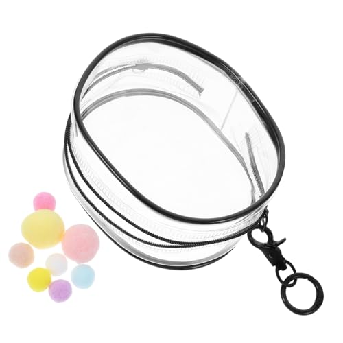 FRCOLOR Transparente Mini Puppe Tasche PVC mit Reißverschluss und Schlüsselanhänger Leichte Figuren Aufbewahrungstasche für Puppen für Reisen und Outdoor Einsatz von FRCOLOR