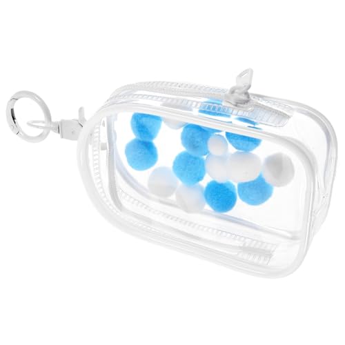 FRCOLOR Transparente Mini Puppen Tasche aus Robustem PVC mit Schlüsselanhänger Klare Aufbewahrungstasche für Mini Figuren Wiederverwendbar Modisch und Platzsparend für Ausstellung und von FRCOLOR