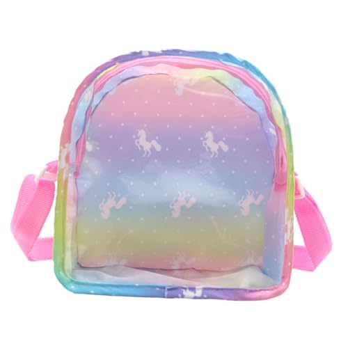 FRCOLOR Transparente Puppen Aufbewahrungstasche mit Tragegurt Robuste Spielzeugtasche für Platzsparend Langlebig für Reise und Outdoor Aktivitäten von FRCOLOR