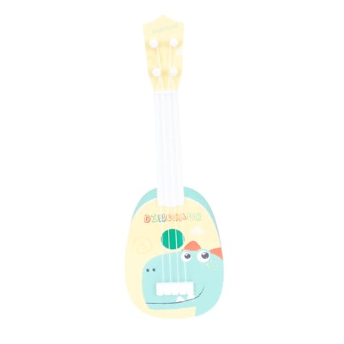 FRCOLOR Ukulele Dinosaurier Gelb Pädagogisches Mini Musikinstrument Saitige Nachbildung für Frühes Musikalisches Lernen und Spielerisches Musizieren Robust und von FRCOLOR