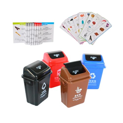 FRCOLOR Umweltfreundliches Müllsortier für Pädagogisches Lernspiel Beobachtung Gedächtnis und Reaktionsfähigkeit Buntes Material Erkennungs Spiel für Nachhaltige Frühbildung von FRCOLOR