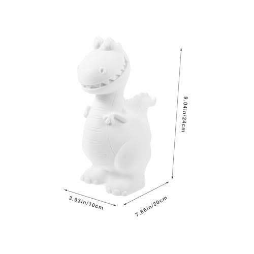 FRCOLOR Unbemalte Vinyl Dinosaurier Figurine DIY Bastelset zum Ausmalen Hohe Dinosaurier Skulptur für Kreative und Erwachsene Vielseitige Dekoration für Tisch und Feiertage von FRCOLOR